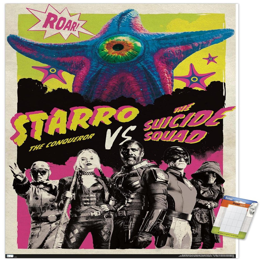 Trends International DC Comics Movie The Suicide Squad - Starro The Conqueror Wall Poster, 34L x 22.4W, Premium Poster & Mount Bundle