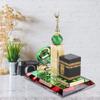 Muslim Kaaba Clock Tower Model, 4.7 * 3.1 * 5.1in Practical Islamic Architecture Handicrafts Islamic Home Decor for Souvenirs Home Desktop Decoration Festival Gift Art view 2