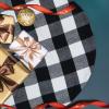 2 Pack Christmas Tree Skirt Decorations 15 Inch Mini Xmas Tree Skirt, Buffalo Plaid Tree Skirt for Family Christmas Party Holiday Decoration view 2