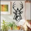 LaModaHome Deer v.3 50x100 cm[19.7"x39.4" in] Metal Wall Art,Wall Decor, Living Room, Bedroom, Kitchen, Bathroom Interior Outdoor Decoration, Wall Hanging view 3