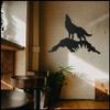 LaModaHome Wolf v.3 70x90 cm[27.5"x35.4" in] Metal Wall Art,Wall Decor, Living Room, Bedroom, Kitchen, Bathroom Interior Outdoor Decoration, Wall Hanging view 3