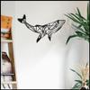 LaModaHome Whale 53x100 cm[20.8"x39.4" in] Metal Wall Art,Wall Decor, Living Room, Bedroom, Kitchen, Bathroom Interior Outdoor Decoration, Wall Hanging view 1