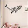 LaModaHome Whale 53x100 cm[20.8"x39.4" in] Metal Wall Art,Wall Decor, Living Room, Bedroom, Kitchen, Bathroom Interior Outdoor Decoration, Wall Hanging view 2