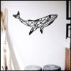 LaModaHome Whale 53x100 cm[20.8"x39.4" in] Metal Wall Art,Wall Decor, Living Room, Bedroom, Kitchen, Bathroom Interior Outdoor Decoration, Wall Hanging view 3