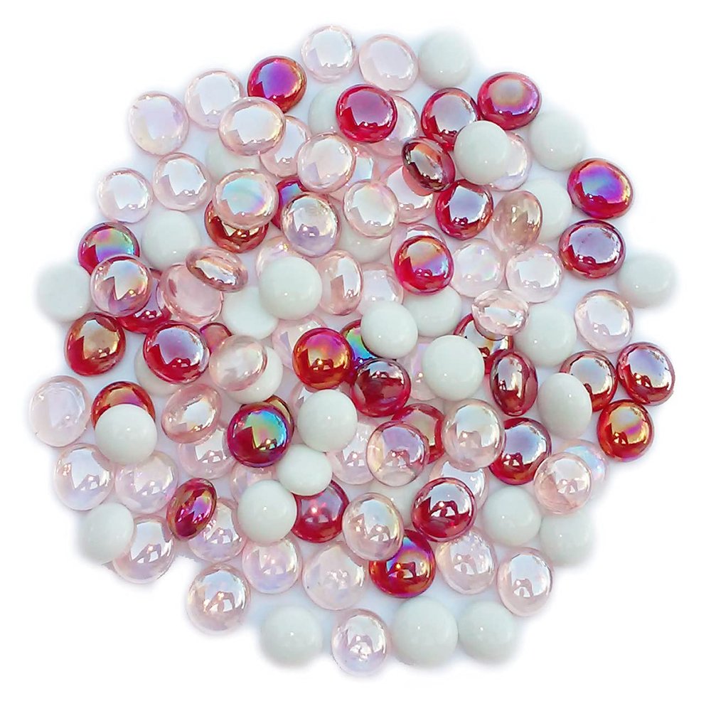 Creative Stuff Glass - Vase Fillers - Glass Gems (4 LB, Opal Endless Love Mix)