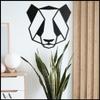 LaModaHome Panda 70x70 cm[27.5"x27.5" in] Metal Wall Art,Wall Decor, Living Room, Bedroom, Kitchen, Bathroom Interior Outdoor Decoration, Wall Hanging view 1