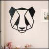 LaModaHome Panda 70x70 cm[27.5"x27.5" in] Metal Wall Art,Wall Decor, Living Room, Bedroom, Kitchen, Bathroom Interior Outdoor Decoration, Wall Hanging view 2