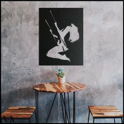 LaModaHome Swing 70x90 cm[27.5"x35.4" in] Metal Wall Art,Wall Decor, Living Room, Bedroom, Kitchen, Bathroom Interior Outdoor Decoration, Wall Hanging