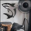 LaModaHome Shark 40x40 cm[15.7"x15.7" in] Metal Wall Art,Wall Decor, Living Room, Bedroom, Kitchen, Bathroom Interior Outdoor Decoration, Wall Hanging view 3