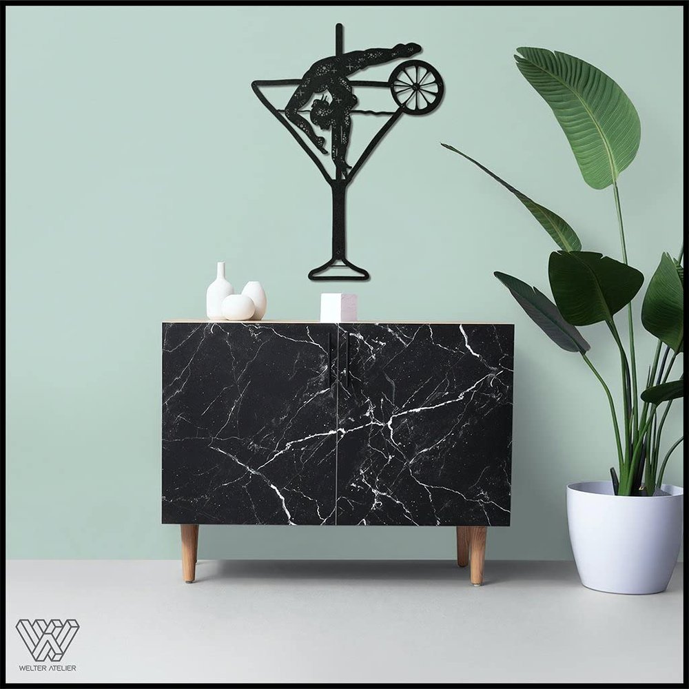 LaModaHome Valdra v.1 35x46 cm[13.8"x18.1" in] Metal Wall Art,Wall Decor, Living Room, Bedroom, Kitchen, Bathroom Interior Outdoor Decoration, Wall Hanging