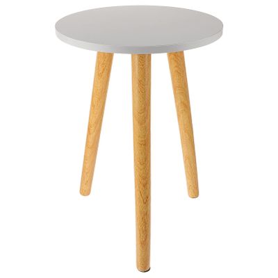 Cabilock 1pc Coffee Table Small Side Table Side Table Modern Bedside End Table Wood Side end Table Outdoor Side Table Round Tea Table Rustic end Table Nesting Tray Table Corner White
