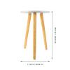 Cabilock 1pc Coffee Table Small Side Table Side Table Modern Bedside End Table Wood Side end Table Outdoor Side Table Round Tea Table Rustic end Table Nesting Tray Table Corner White view 3