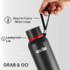 Cello Duro Tuff Steel Stainless Kent Flask | Hot and Cold Stainless Steel Water Bottle | Leak Proof | Scratch Resistant | Vacuum Insulated Bottle for Travel, Home, Office (25oz, Black) view 3