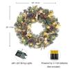 Briful Christmas Wreaths for Front Door 20in Christmas Wreath with Pinecone Wood Stars Artificial Hanging Wreath for Xmas Home Wall Mantle Indoor/Outdoor Porch Decor view 2