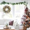 Briful Christmas Wreaths for Front Door 20in Christmas Wreath with Pinecone Wood Stars Artificial Hanging Wreath for Xmas Home Wall Mantle Indoor/Outdoor Porch Decor view 4