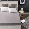 CFYCYHDZHT Bedding Fitted Sheet Thick Cotton Mattress Cover, Non Slip Warmth Solid Color Mattress Top Hat for Single Double King Size Bed Jade 120cm190cm view 2