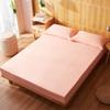 CFYCYHDZHT Bedding Best for Hotel Home Pure Cotton Waterproof Solid Color Deep Pocket Fitted Sheets, Elderly Kids Mattress Protector Pillowcase Orange 90cm200cm (3pcs) view 1