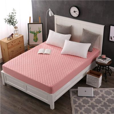 CFYCYHDZHT Bedding Set Thick Cotton Mattress Cover, Non Slip Warmth Solid Color Mattress Top Hat for Single Double King Size Bed Jade 100cm200cm