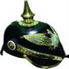 KEW HANDICRAFTS Prussian Helmet German Leather Pickelhaube Helmet with Brass Chinstrap-Z1 view 2