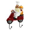 Amosfun Coat Hanger Wall Mount hat Kitchen pan Hangers for Chef Man Kitchen Decor and Accessories- Decorative Key Hook Hook Nail- Mug Spatula view 1