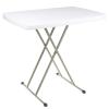 Lavish Home Small Adjustable Folding TV Tray Table, White, 19H-24H-28H view 1