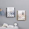 ARTIBETTER Hanging File Rack Hanging Magazine Organizer Wall Mount Paper Folder Holder Hanging Wall Files Rack Magazine Mounted Books Organizer Electric Wire Office Wall Bracket view 2
