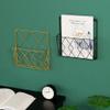 ARTIBETTER Hanging File Rack Hanging Magazine Organizer Wall Mount Paper Folder Holder Hanging Wall Files Rack Magazine Mounted Books Organizer Electric Wire Office Wall Bracket view 4