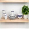 10 Strawberry Street Caf Stripe 16 Piece Coupe Dinnerware Set, Blue view 4