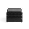 Safco Onyx Organizer Triple Tray: Store & Organize with Style - Powder Coated, Rectangular, Perfect for Home, Office & Classroom. Desktop or Tabletop view 2