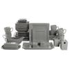 10 Strawberry Street Nova Square 40 pc Dinnerware Set, Gray view 1
