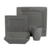 10 Strawberry Street Nova Square 40 pc Dinnerware Set, Gray view 4