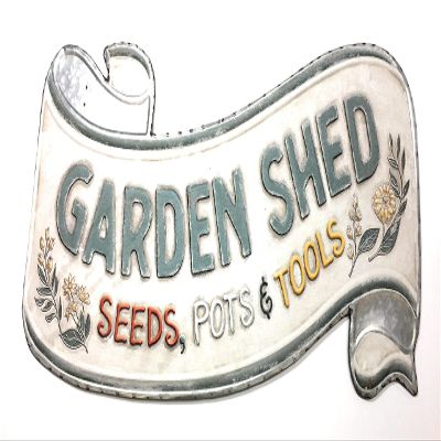 CTW Home Garden Shed Scroll Embossed Vintage Style Metal Sign