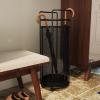 Umbrella Racks WXYZ Long and Short Umbrella Stand, Metal Wrought Iron Hollowout Umbrella Barrel, with Removable Drip Tray, 27x70cm (Color : Black) view 2