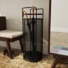 Umbrella Racks WXYZ Long and Short Umbrella Stand, Metal Wrought Iron Hollowout Umbrella Barrel, with Removable Drip Tray, 27x70cm (Color : Black) view 3