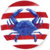 Coastal Living Seascapes Seaside Seashore Melamine Dinner Plates 11-Inch, Set of 4 (Blue Crab on Red and White Stripes) view 2