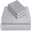 500 Thread Count 100% Combed Pure Cotton Best Sheets For Bed. California King Size Secure-Fit Deep Pocket Sheet Set with Elastic, Hotel Sheets 6-10" Inches Deep Pocket ( Solid, Silver Grey ) view 2