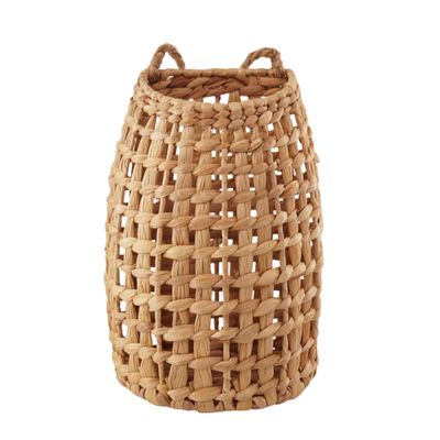 Woven Water Hyacinth Hanging Basket Door Hanging Basket Wall for Home Garden Farmhouse (Water Hyacinth)