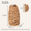Woven Water Hyacinth Hanging Basket Door Hanging Basket Wall for Home Garden Farmhouse (Water Hyacinth) view 2