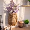 Woven Water Hyacinth Hanging Basket Door Hanging Basket Wall for Home Garden Farmhouse (Water Hyacinth) view 4