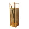Umbrella Racks WXYZ Home Office Business Umbrella Stand, Hollowout Umbrella Bucket with Detachable Drip Tray, Can Store Long and Short Umbrellas, 27x70cm (Color : Gold) view 2