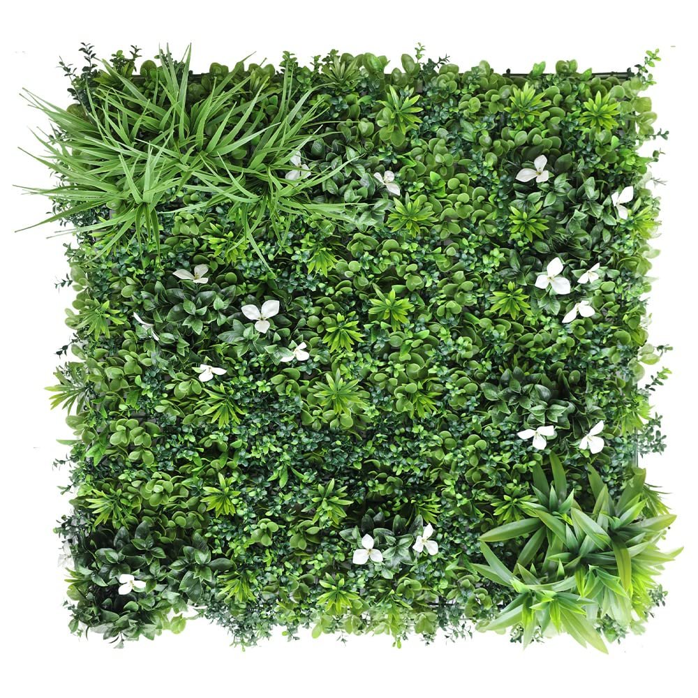 SunnyRoyal 24 Pcs 40"x40" Artificial Boxwood Panels Grass Wall Greenery Backdrop Decor Privacy Hedge Fence Screen for Outdoor Indoor Backyard Garden Decoration, 40"x40" 2 Mixed Leave