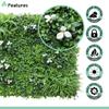 SunnyRoyal 24 Pcs 40"x40" Artificial Boxwood Panels Grass Wall Greenery Backdrop Decor Privacy Hedge Fence Screen for Outdoor Indoor Backyard Garden Decoration, 40"x40" 2 Mixed Leave view 3