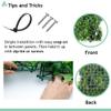 SunnyRoyal 24 Pcs 40"x40" Artificial Boxwood Panels Grass Wall Greenery Backdrop Decor Privacy Hedge Fence Screen for Outdoor Indoor Backyard Garden Decoration, 40"x40" 2 Mixed Leave view 4