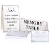 Outus 52 Pack Share a Memory Cards with 2 Table Sign Cards, 6x4 Inch Celebration of Life Funeral Decorations for Memorial Service Wedding Birthday Graduation Retirement Party (White) view 1
