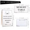 Outus 52 Pack Share a Memory Cards with 2 Table Sign Cards, 6x4 Inch Celebration of Life Funeral Decorations for Memorial Service Wedding Birthday Graduation Retirement Party (White) view 2