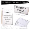 Outus 52 Pack Share a Memory Cards with 2 Table Sign Cards, 6x4 Inch Celebration of Life Funeral Decorations for Memorial Service Wedding Birthday Graduation Retirement Party (White) view 3