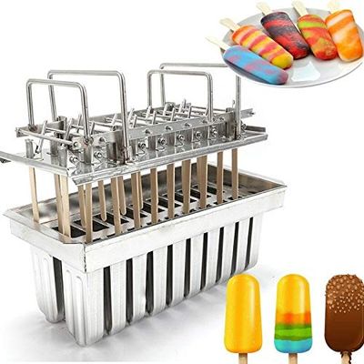 20pcs Ice Cream Mold, Ice Pop Molds Ice Pop Makers Reusable Ice Cream Mold, Stainless Steel Molds for Ice Pop Maker Ice Lolly Ice Cream Pops Bars Stick Holder
