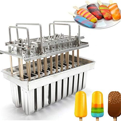 20pcs Ice Cream Mold, Ice Pop Molds Ice Pop Makers Reusable Ice Cream Mold, Stainless Steel Molds for Ice Pop Maker Ice Lolly Ice Cream Pops Bars Stick Holder
