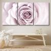 SIGNLEADER Canvas Print Wall Art Set Soft Purple Interior of Rose Botanical Flower Photography Realism Contemporary Closeup Edgy Multicolor Pastel for Living Room, Bedroom, Office - 24"x36" x 3 view 3