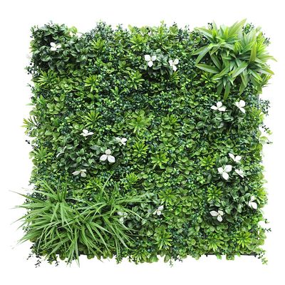 ECOOPTS 40"x40" Faux Ivy Privacy Fence Screen Artificial Boxwood Panels Topiary Hedge Plants for Indoor Outdoor Decoration, #2 Mixed Leave, 17 Packs